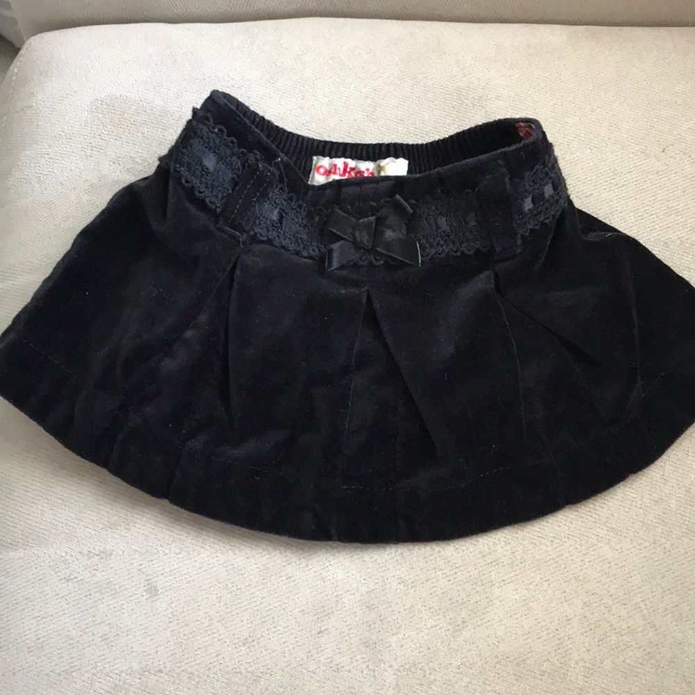 Adorable OshKosh black velvet baby skirt